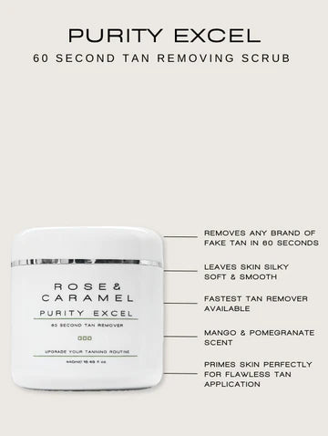 ROSE & CARAMEL PURITY EXCEL 60 SECOND TAN REMOVAL 440ML
