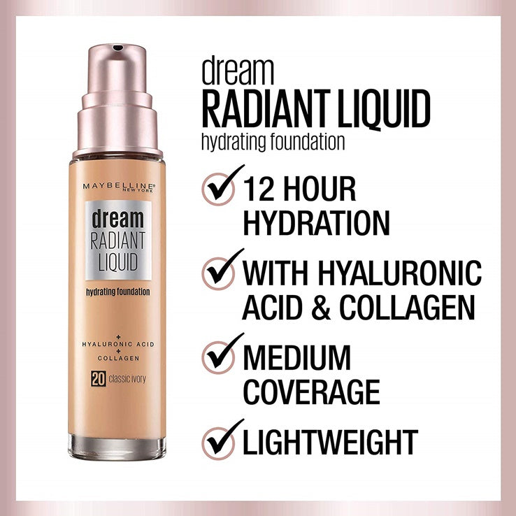 Maybelline Dream Radiant Liquid Foundation - Give Us Beauty