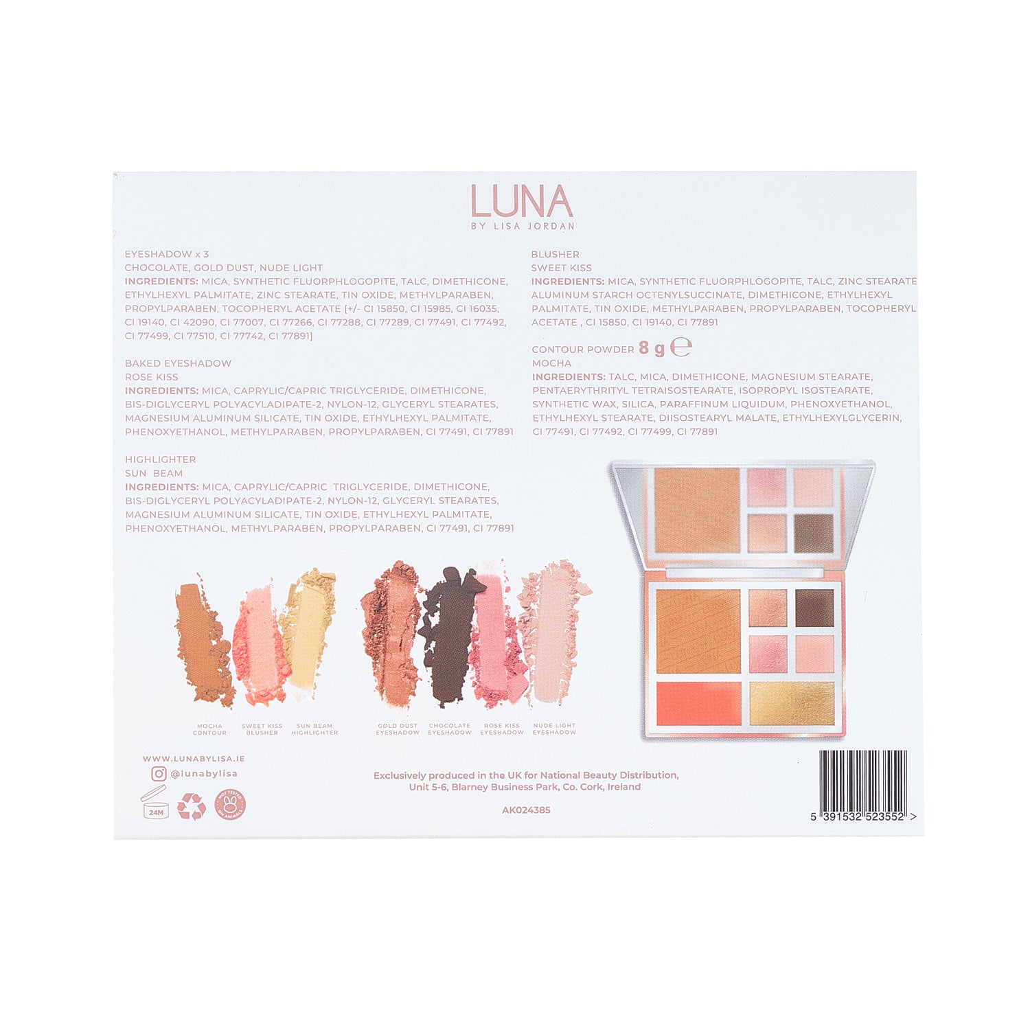 Luna By Lisa Glam & Glow Face Palette - Give Us Beauty