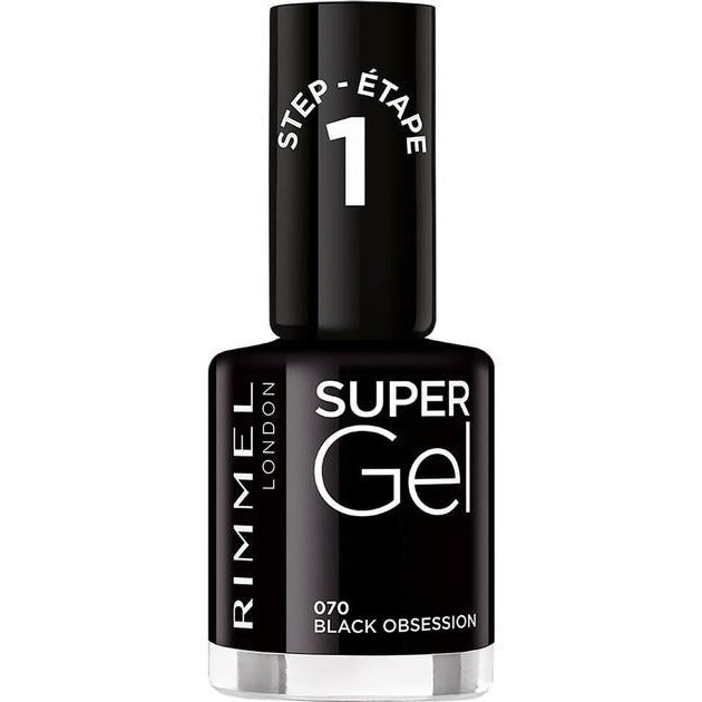 Super Gel Black Obsession Nail Polish | Rimmel London - Give Us Beauty